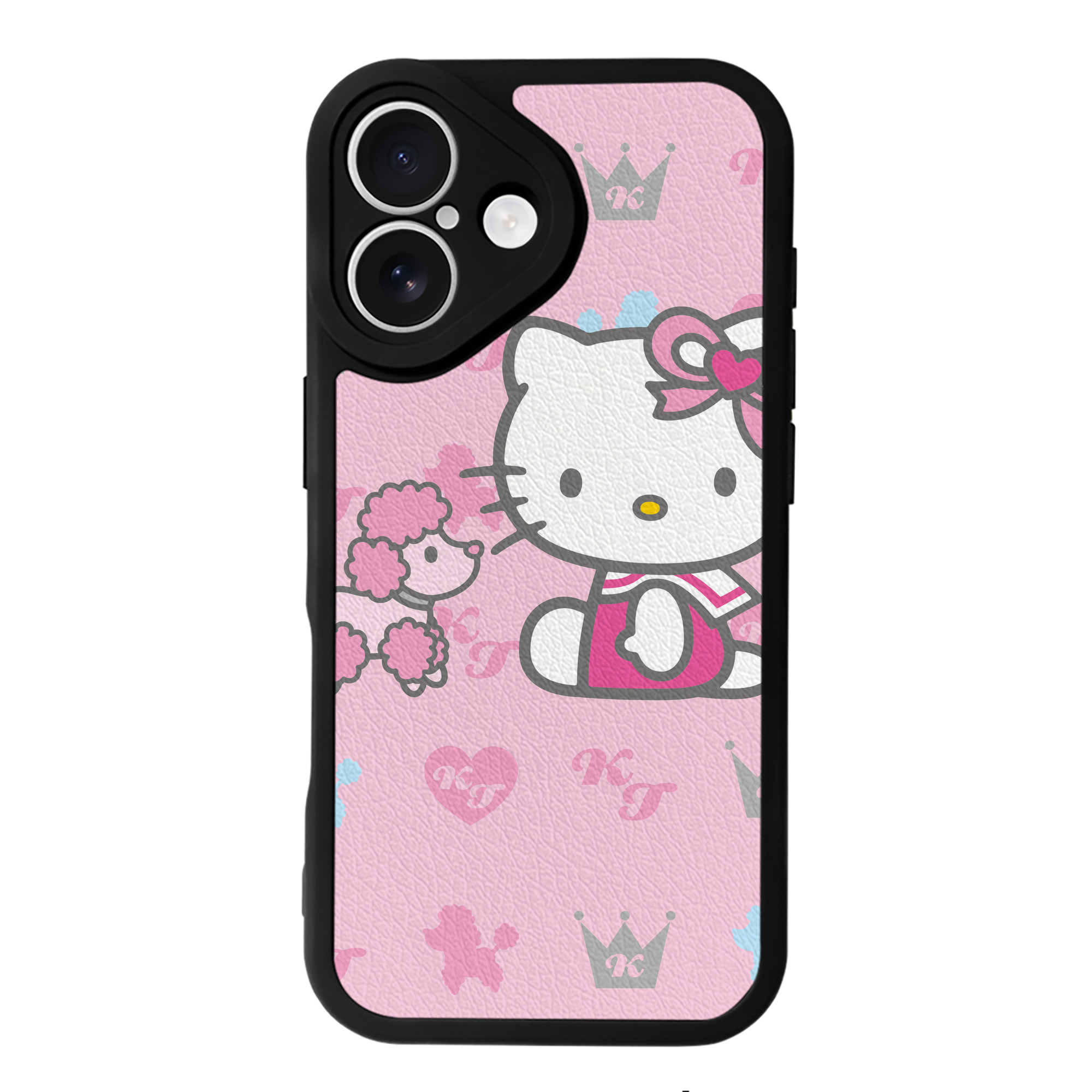 （画像用） Hello Kitty ハローキティ 【iPhone 16シリーズ対応】シリコンスマホケース（レザー調） 材質：シリコン